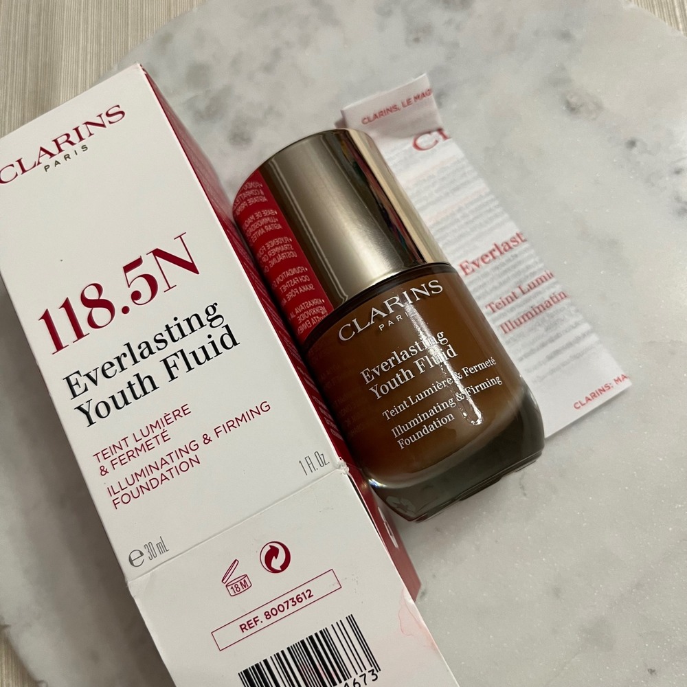 CLARINS 118.5N Foundation‎ Everlasting Youth Fluid Liquid Makeup Beauty 30ml 1oz